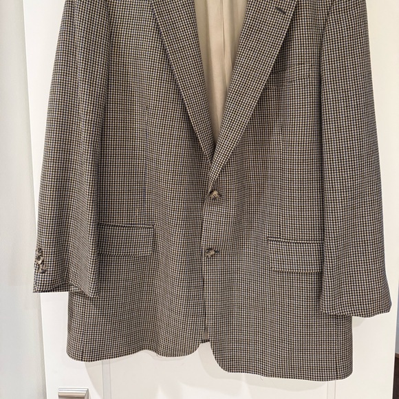 Brooks Brothers Houndstooth Sport Coat - Tan & Black